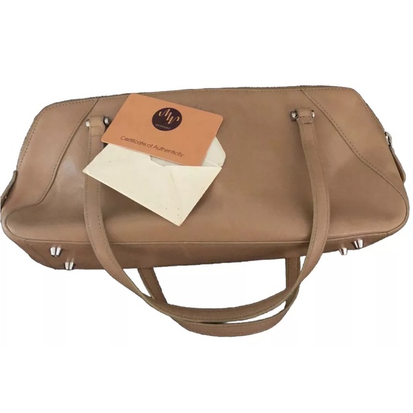 Monsac original Small Tan Leather Women’s Bag with Certificate of Authenticity - Picture 2 of 6